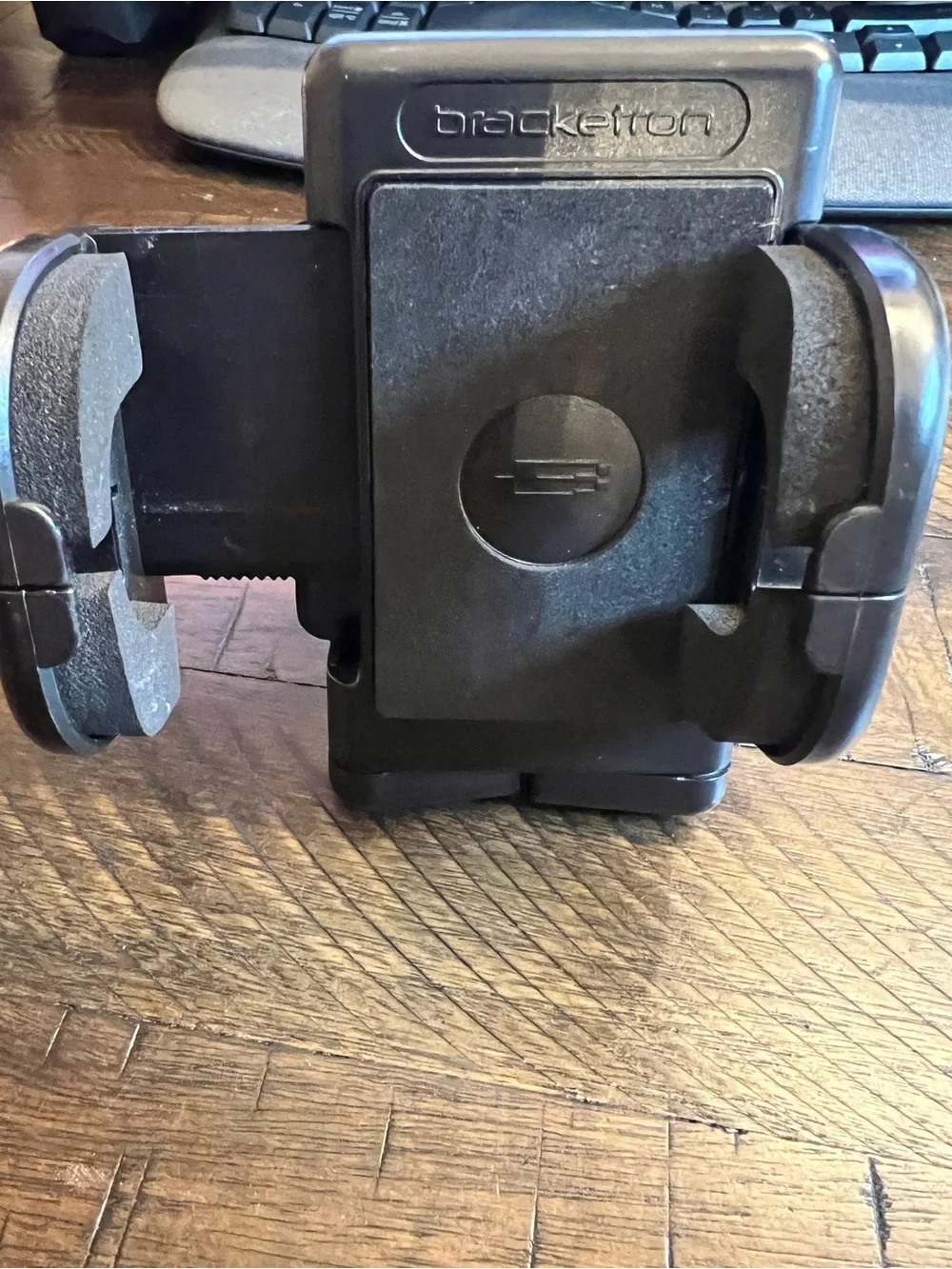 Black Universal Phone Holder with Cushioned Arms